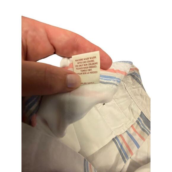 Arizona Jean Co Mens Shorts White, Blue/Red Stripes, size 34 pockets belt loop - Picture 7 of 12